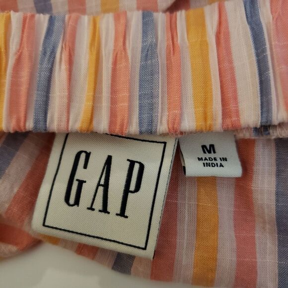 Gap Tie Strap Striped Top Sz M - Picture 6 of 8